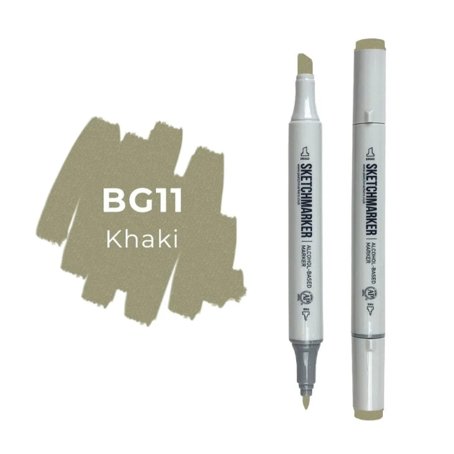 Маркер SKETCHMARKER двухсторонний на спирт.основе цв.BG11 Хаки