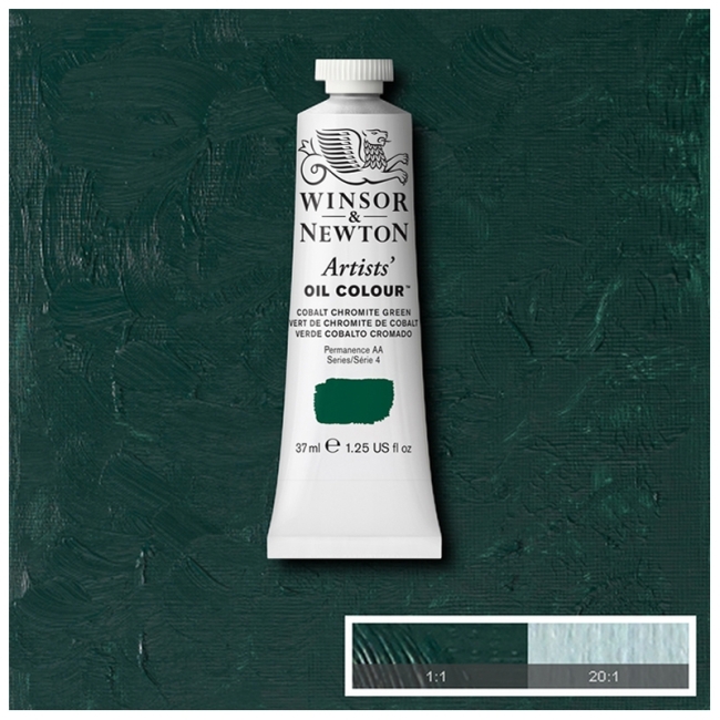Краска масляная профессиональная Winsor&Newton "Artists' Oil", кобальт зеленый хром Краска масляная профессиональная Winsor&Newton "Artists' Oil", кобальт зеленый хром