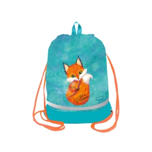 Мешок для обуви 1 отделение Berlingo "Little dreamer", 400*480мм, расширяющееся дно, светоотражающая лента, карман на молнии