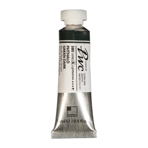 Краска акварельная ShinHan PWC туба 15мл №580 темно-зеленый new