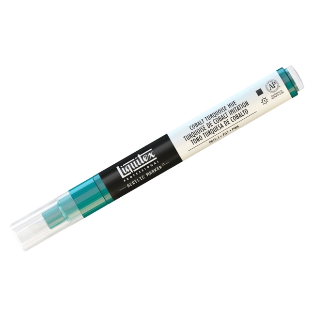 Маркер акриловый Liquitex "Paint marker Fine" 2 мм, скошенный, бирюзовый