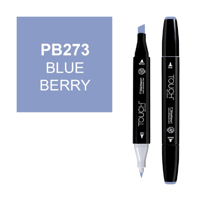 Маркер двухсторонний спиртовой  TOUCH TWIN PB273 Черничный