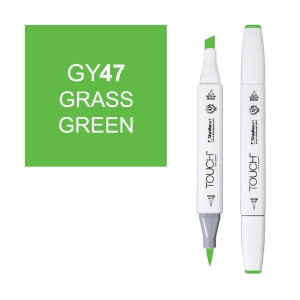 Маркер двухсторонний спиртовой TOUCH TWIN BRUSH GY47 Зеленый травяной Маркер двухсторонний спиртовой TOUCH TWIN BRUSH GY47 Зеленый травяной