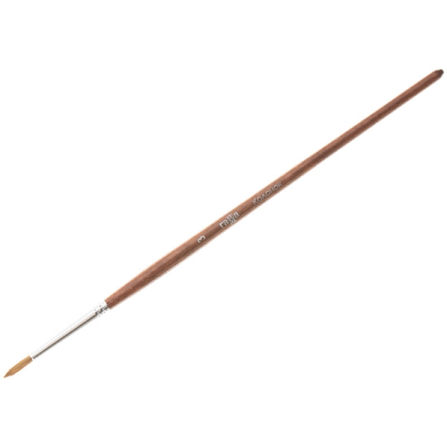 Кисть колонок Гамма, круглая №03 Кисть колонок Гамма, круглая №03