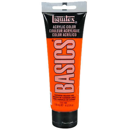 Краска акриловая Liquitex Basics №720 кадмий оранжевый имит 118 мл купить в художественном магазине ArtCraft.Space с доставкой по всему миру