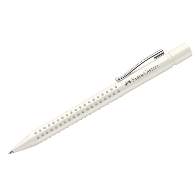 Ручка шариковая автоматическая Faber-Castell "Grip 2010" синяя, 1,0мм, трехгран., кокосовое молоко