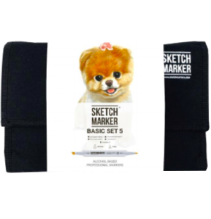Набор маркеров SKETCHMARKER Basic 5 24шт + сумка органайзер, Набор маркеров SKETCHMARKER Basic 5 24шт + сумка органайзер,