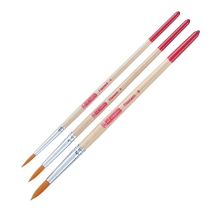 Набор акварельных кистей синтетика 3 шт круглые №468,