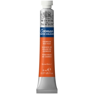 Акварель художественная Winsor&Newton "Cotman", 8мл, туба, красный кадмий