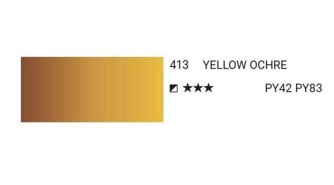 Краска акварельная SH WATER COLOR PRO туба 7,5мл №413 желтая охра 7,5 мл  3шт/упак,