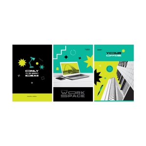 Тетрадь 48л., А4, клетка BG "Work space", глянцевая ламинация