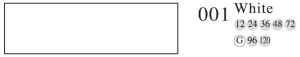 Пастель профессиональная сухая полутвёрдая квадратная цвет № 001 белый