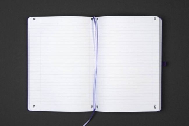 Блокнот OXFORD Signature A5 80л линейка фиксирующая резинка карман твердая обложка розовый,