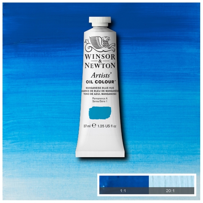 Масляные художественные краски, 37 мл, синий марганец
