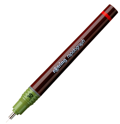 Рапидограф Rotring 0.3 мм пластиковый корпус с черными чернилами купить в магазине ArtCraft.Space