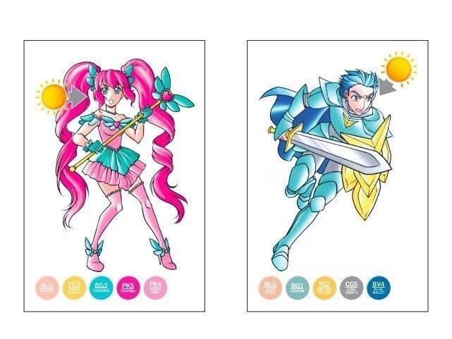 Цветовая карта (раскраска-склейка) Chameleon Manga / Манга