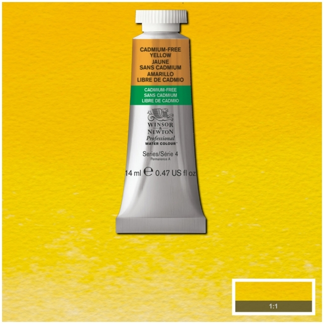 Акварель Winsor&Newton "Professional", 14мл, туба, желтый бескадмиевый Акварель Winsor&Newton "Professional", 14мл, туба, желтый бескадмиевый