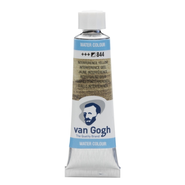 Краска акварельная Van Gogh туба 10мл №844 Желтый интерферентный
