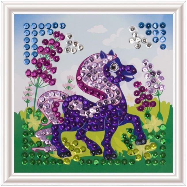 Аппликация-картина из пайеток Lori "Лошадка", 20*20см, от 4-х лет Аппликация-картина из пайеток Lori "Лошадка", 20*20см, от 4-х лет