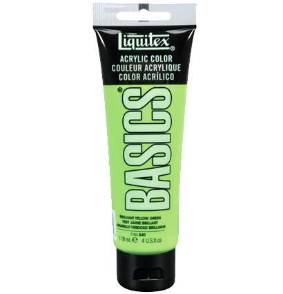 Краска акриловая Liquitex Basics №840 желто-зеленый яркий 118 мл купить в художественном магазине ArtCraft.Space с доставкой по всему миру