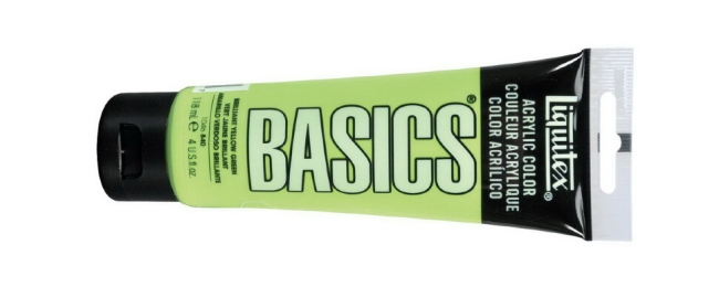 Краска акриловая Liquitex Basics №840 желто-зеленый яркий 118 мл купить в художественном магазине ArtCraft.Space с доставкой по всему миру