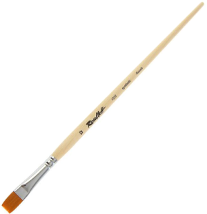 Кисть Roubloff Серия 1222 синтетика плоская лаковое покрытие ручка длинная №12 Кисть Roubloff Серия 1222 синтетика плоская лаковое покрытие ручка длинная №12
