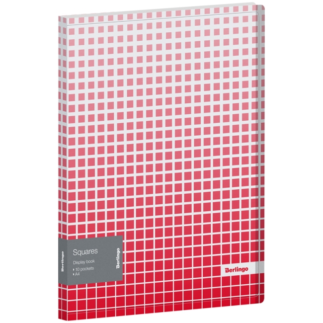 Папка с 10 вкладышами Berlingo "Squares", 17мм, 600мкм, с внутр. карманом, с рисунком Папка с 10 вкладышами Berlingo "Squares", 17мм, 600мкм, с внутр. карманом, с рисунком