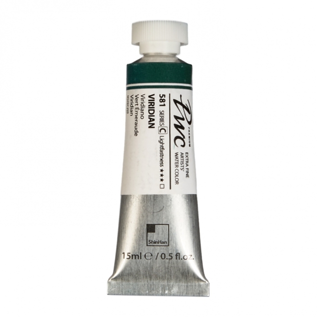 Краска акварельная SH PWC туба 15мл №581 (C) виридийский,