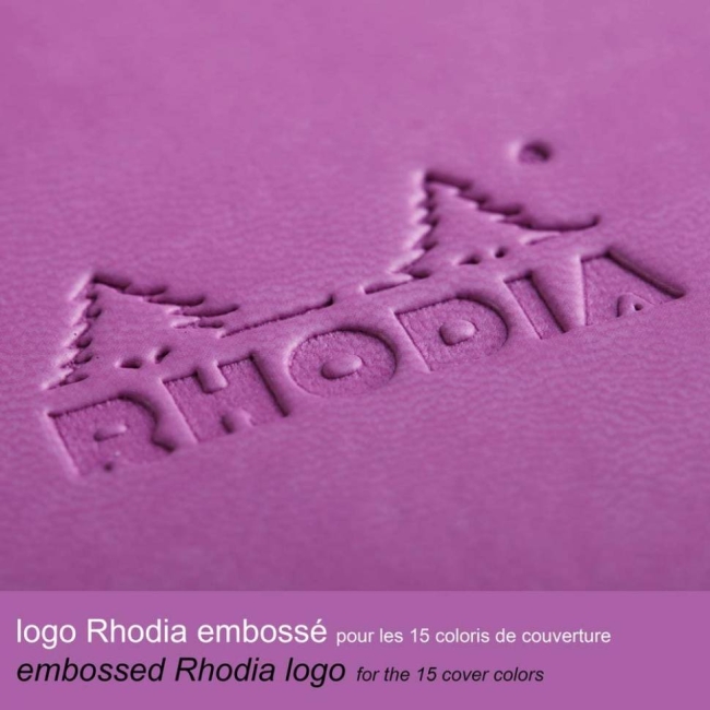 Блокнот Rhodiarama 90г/кв.м 10,5х14,8см линейка 96л твердая обложка лиловый