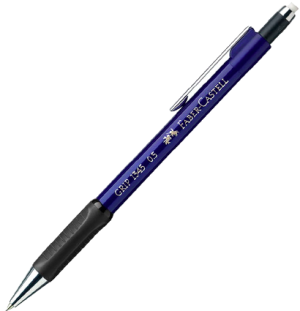 Карандаш механический Faber-Castell "Grip 1345" B, 0,5мм, грип, с ласт., автоподача грифеля, синий
