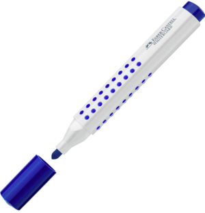 Маркер для белых досок Faber-Castell "Grip 1583" синий, пулевидный, 2,0мм