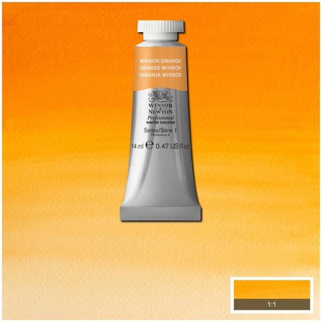 Акварель художественная Winsor&Newton "Professional", 14мл, туба, оранжевый Акварель художественная Winsor&Newton "Professional", 14мл, туба, оранжевый