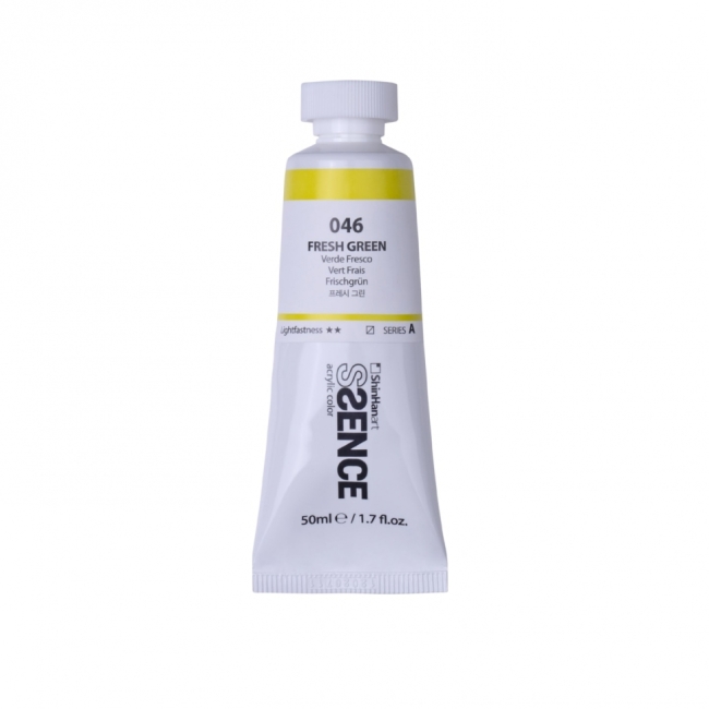 Краска акриловая ShinHan Ssence туба 50мл №46 Зеленый салатовый Краска акриловая ShinHan Ssence туба 50мл №46 Зеленый салатовый