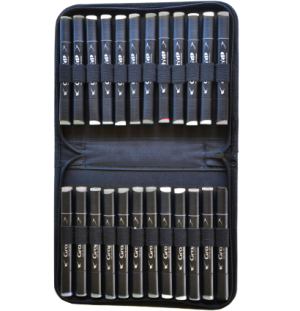 Набор маркеров GRAPH'IT 24шт Greys пенал серые цвета