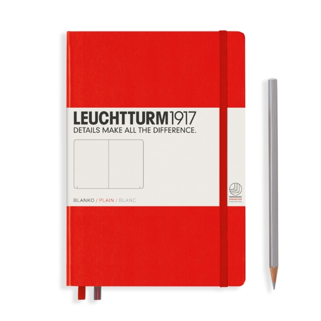 Блокнот Leuchtturm1917 Classic A5 (14.5x21см.) 80г/м2 - 251 стр. нелинованный, твердая обложка, цвет: Красный