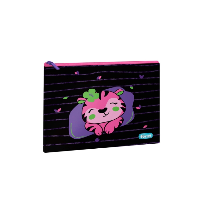 Папка текстильная А5 Forst "Pink tiger", 255*205мм, 1 отделение, полиэстер