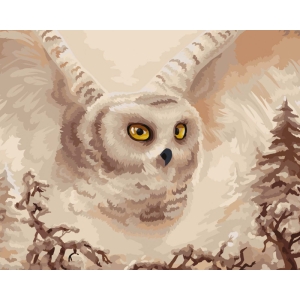 Картина по номерам на холсте ТРИ СОВЫ "Полярная сова", 40*50, с акриловыми красками и кистями Картина по номерам на холсте ТРИ СОВЫ "Полярная сова", 40*50, с акриловыми красками и кистями