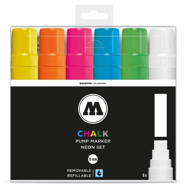 Molotow Набор маркеров CHALK Marker Basic-Set 2 6 шт 200477 15 мм
