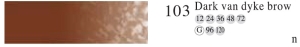 Пастель профессиональная сухая полутвёрдая квадратная цвет № 103 темный коричневый Ван Дейк