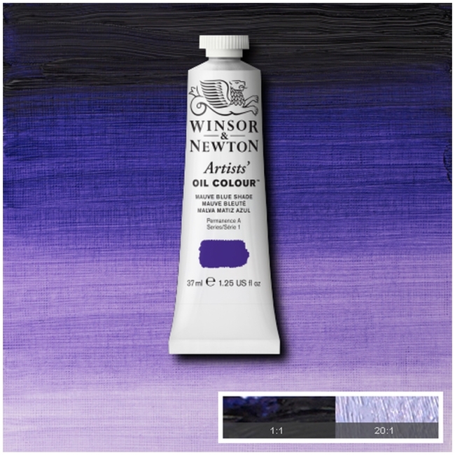 Масляные художественные краски, 37 мл, сиренево-голубой