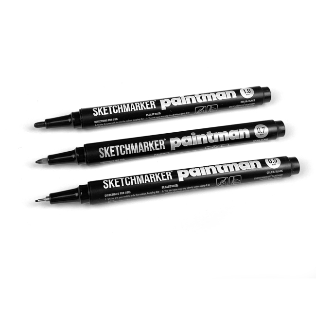 Маркер пигментный SKETCHMARKER Paintman 0.5мм цв.черный