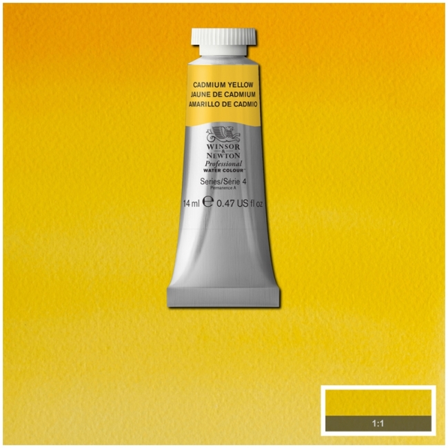 Акварель Winsor&Newton "Professional", 14мл, туба, желтый кадмий Акварель Winsor&Newton "Professional", 14мл, туба, желтый кадмий