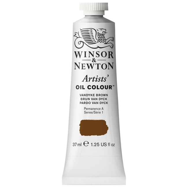 Краска масляная профессиональная Winsor&Newton "Artists' Oil", коричневый Ван Дейк