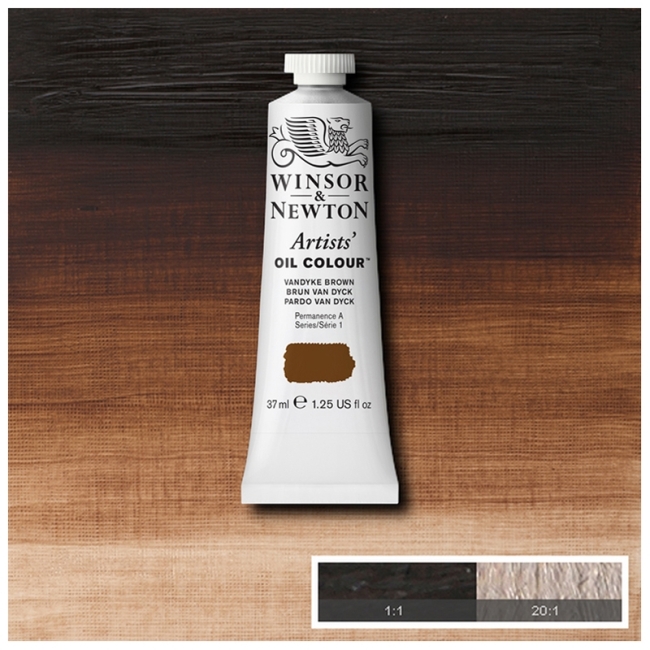 Краска масляная профессиональная Winsor&Newton "Artists' Oil", коричневый Ван Дейк Краска масляная профессиональная Winsor&Newton "Artists' Oil", коричневый Ван Дейк