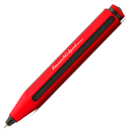 Ручка шариковая KAWECO AC Sport 1.0мм красный корпус c черными вставками,