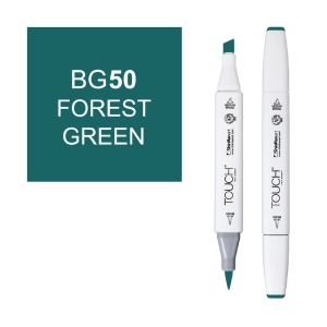 Маркер двухсторонний спиртовой TOUCH TWIN BRUSH BG50 Зеленый лес Маркер двухсторонний спиртовой TOUCH TWIN BRUSH BG50 Зеленый лес