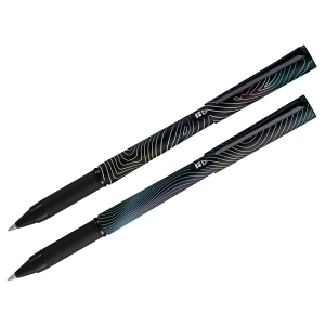 Ручка шариковая Berlingo "Electric" синяя, 0,7мм, грип, рисунок на корпусе, soft-touch, ассорти