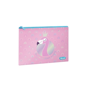 Папка текстильная А5 Forst "Shiny flamingo", 255*205мм, 1 отделение, полиэстер