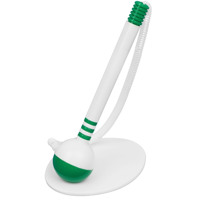 Ручка шариковая настольная OfficeSpace синяя, 0,7мм, белый корпус, белая подставка, европодвес Ручка шариковая настольная OfficeSpace синяя, 0,7мм, белый корпус, белая подставка, европодвес