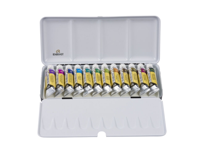 Набор акварели Rembrandt Granulating 12 цветов в тубах 10 мл в металлическом кейсе (гранулированные) купить в художественном магазине ArtCraft.Space